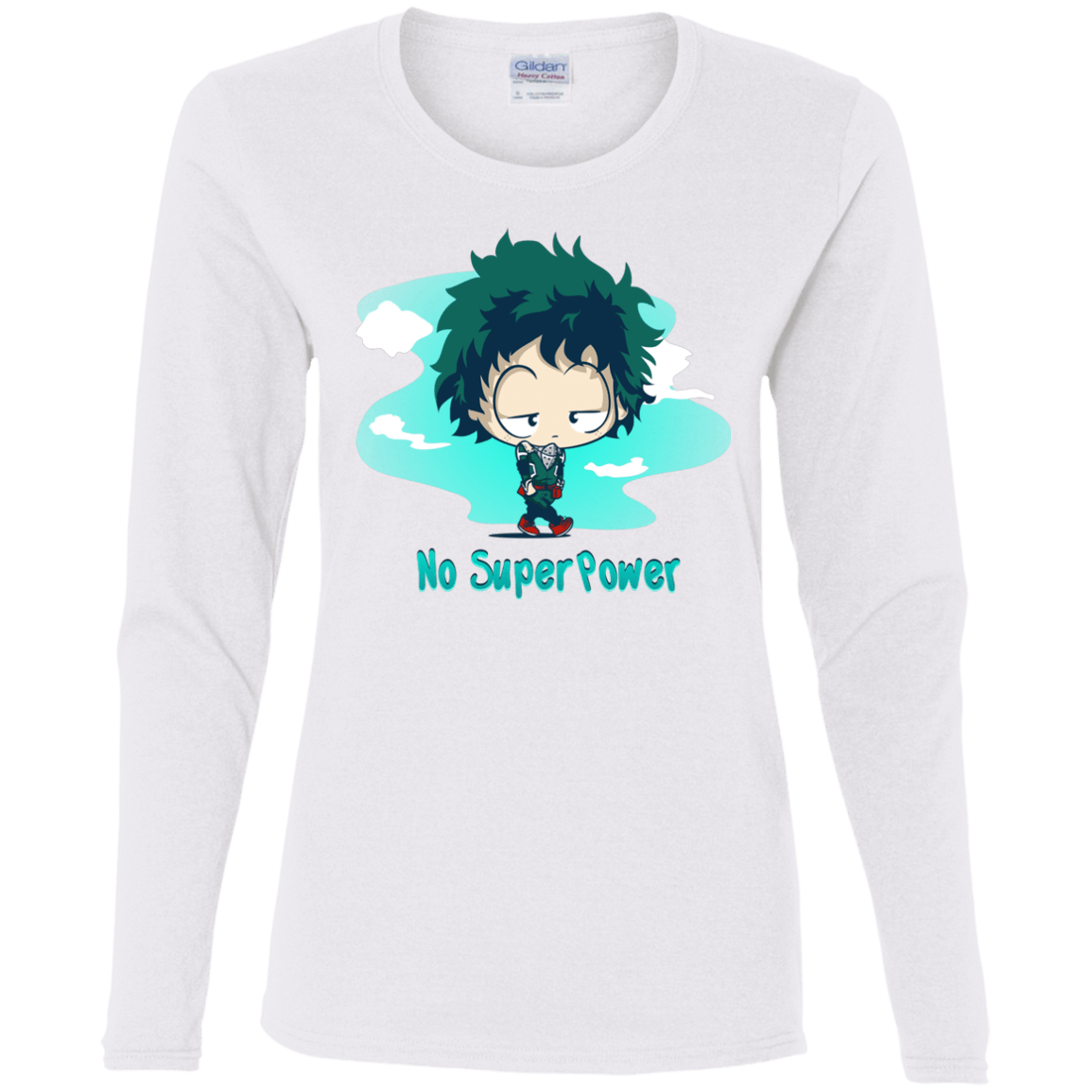 T-Shirts White / S No Super Power Women's Long Sleeve T-Shirt