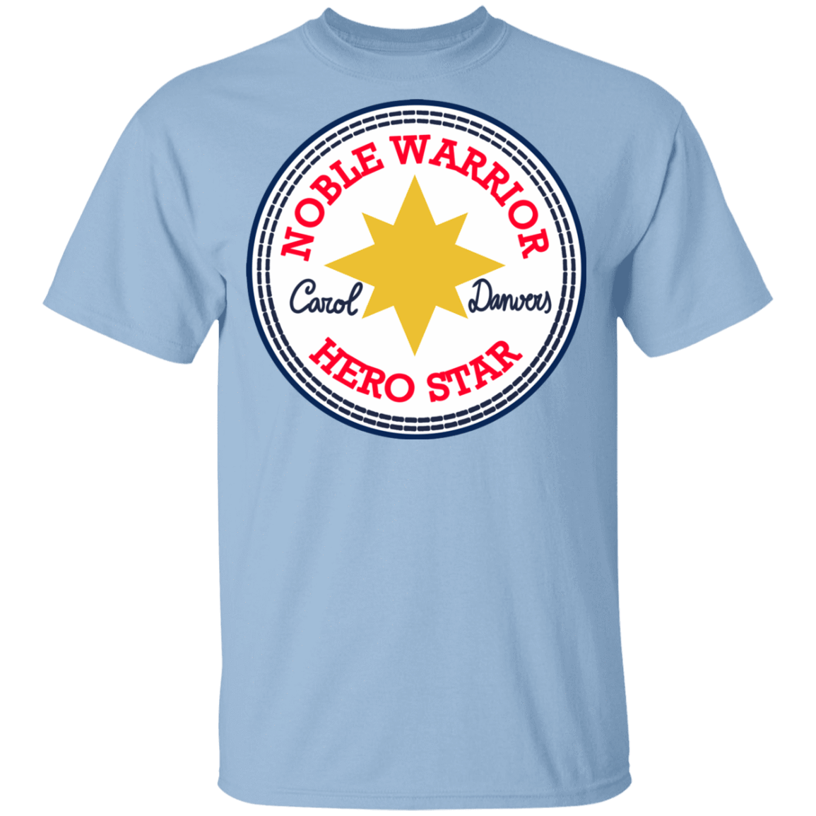 T-Shirts Light Blue / YXS Nobel Warrior Hero Star Youth T-Shirt