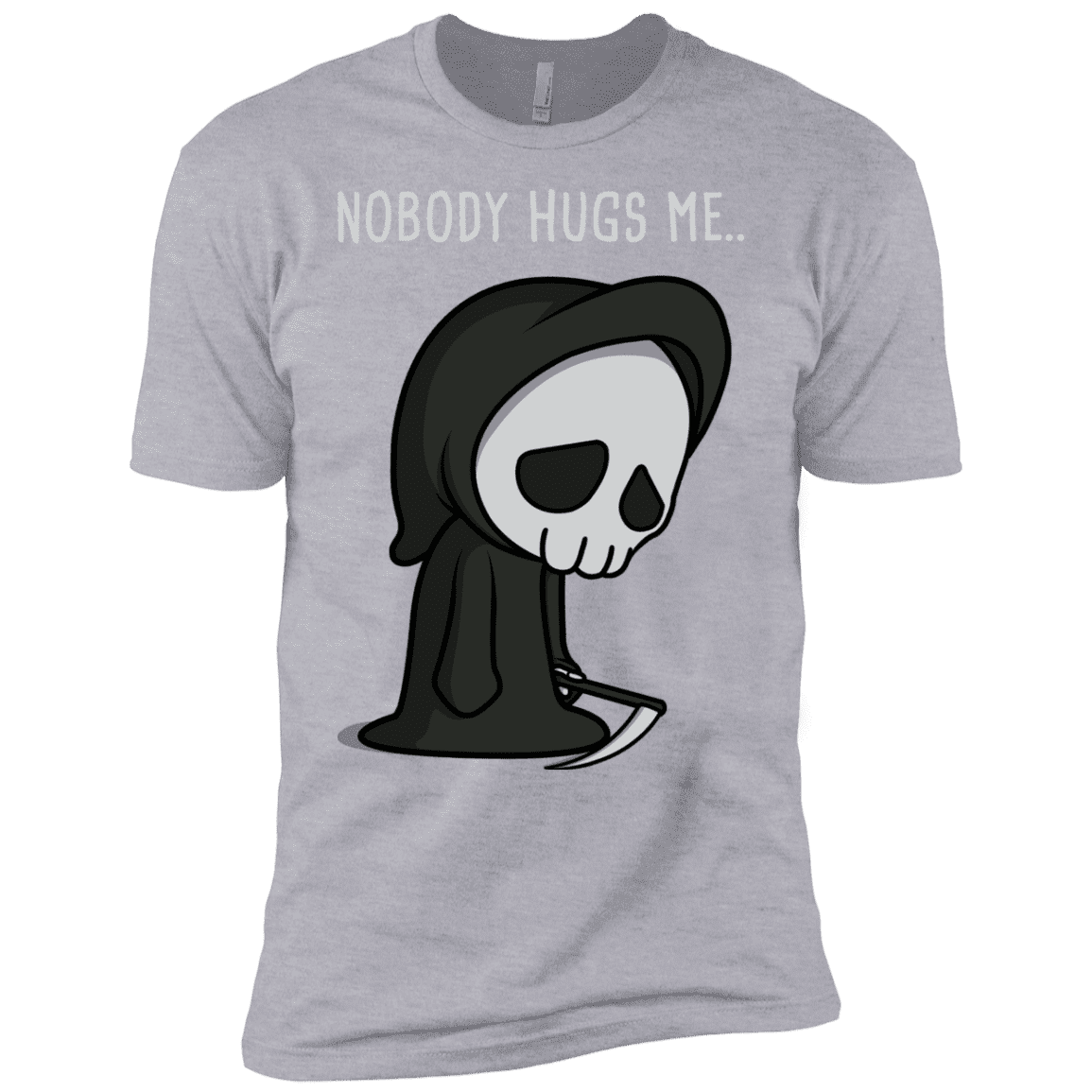 T-Shirts Heather Grey / YXS Nobody Hugs Me Boys Premium T-Shirt