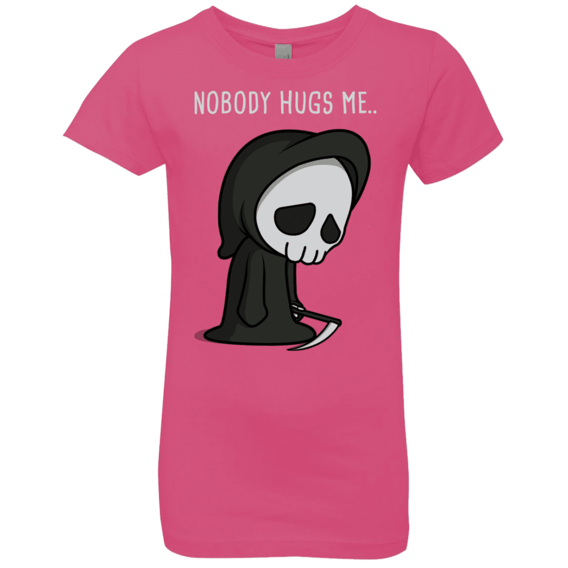 T-Shirts Hot Pink / YXS Nobody Hugs Me Girls Premium T-Shirt