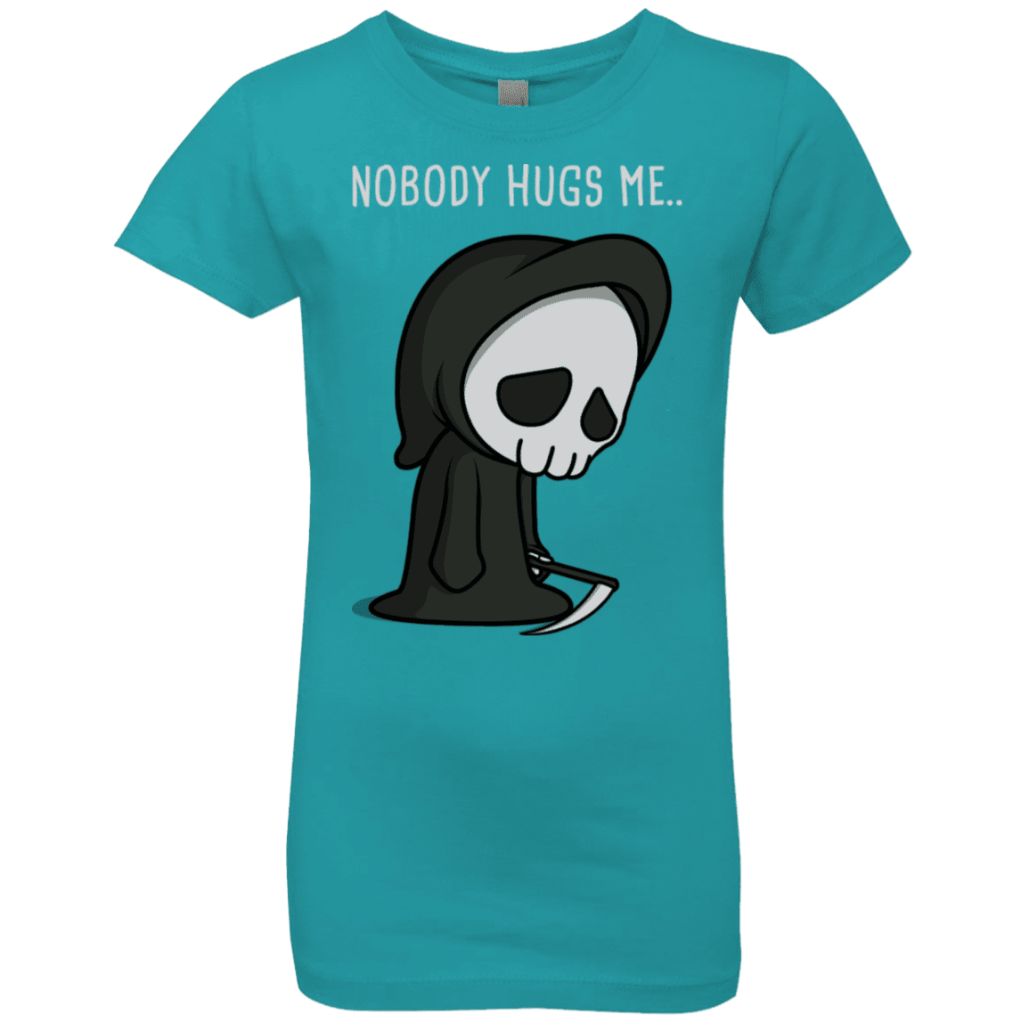 T-Shirts Tahiti Blue / YXS Nobody Hugs Me Girls Premium T-Shirt