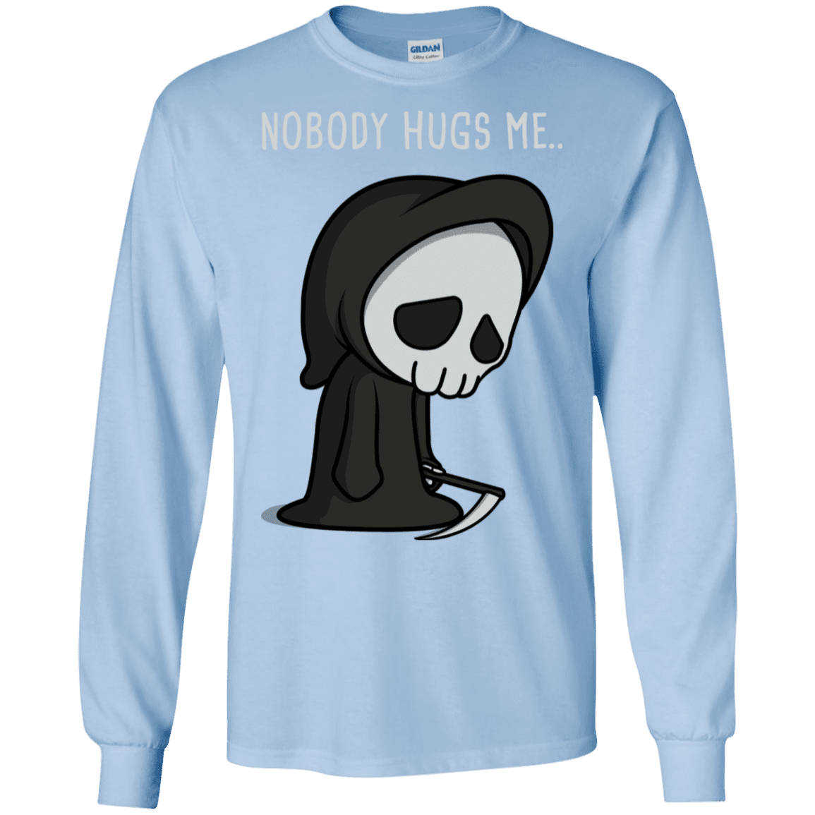 T-Shirts Light Blue / S Nobody Hugs Me Men's Long Sleeve T-Shirt