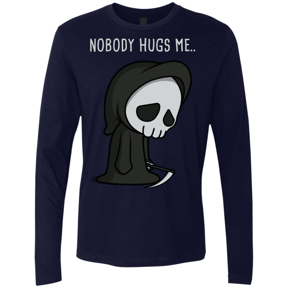 T-Shirts Midnight Navy / S Nobody Hugs Me Men's Premium Long Sleeve