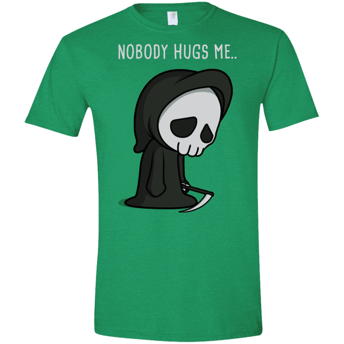T-Shirts Heather Irish Green / S Nobody Hugs Me Men's Semi-Fitted Softstyle