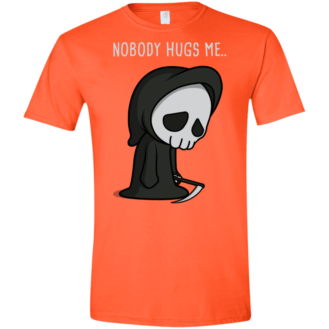 T-Shirts Orange / S Nobody Hugs Me Men's Semi-Fitted Softstyle