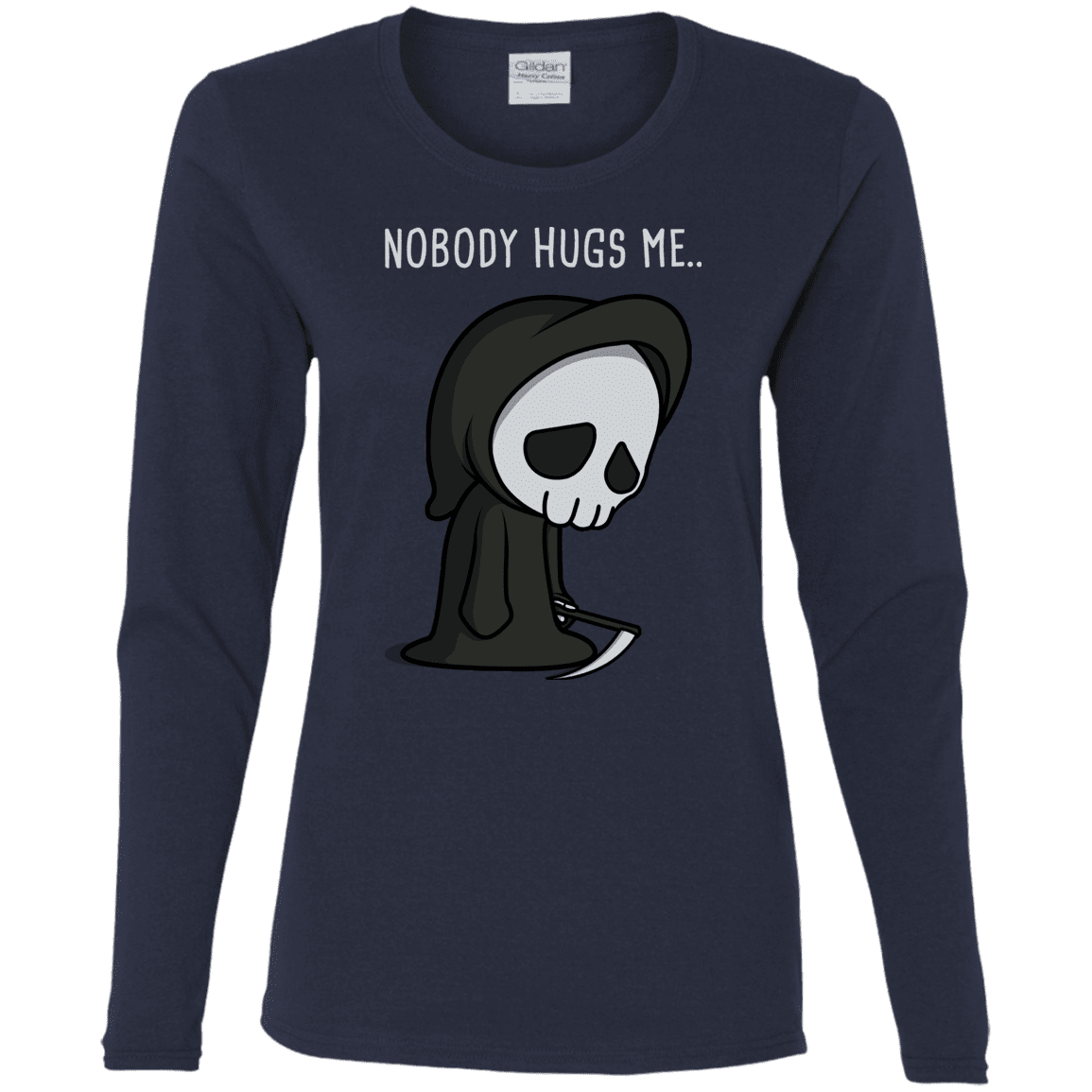 T-Shirts Navy / S Nobody Hugs Me Women's Long Sleeve T-Shirt