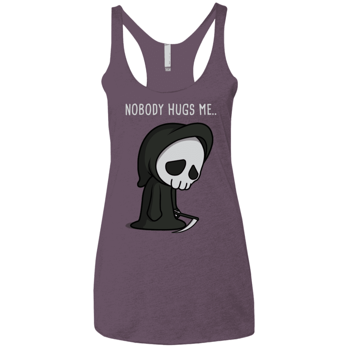 T-Shirts Vintage Purple / X-Small Nobody Hugs Me Women's Triblend Racerback Tank