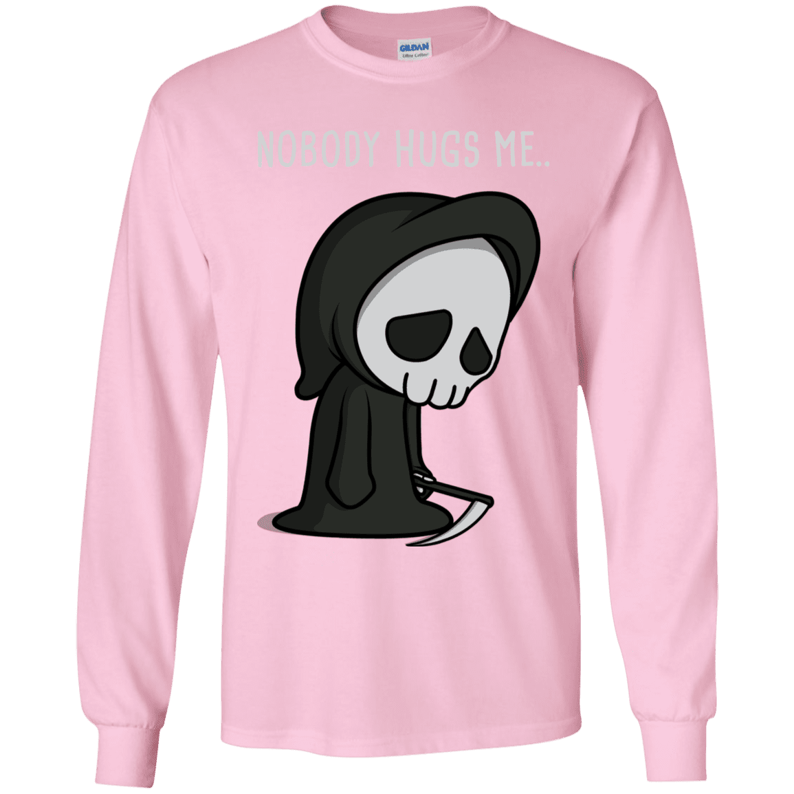 T-Shirts Light Pink / YS Nobody Hugs Me Youth Long Sleeve T-Shirt