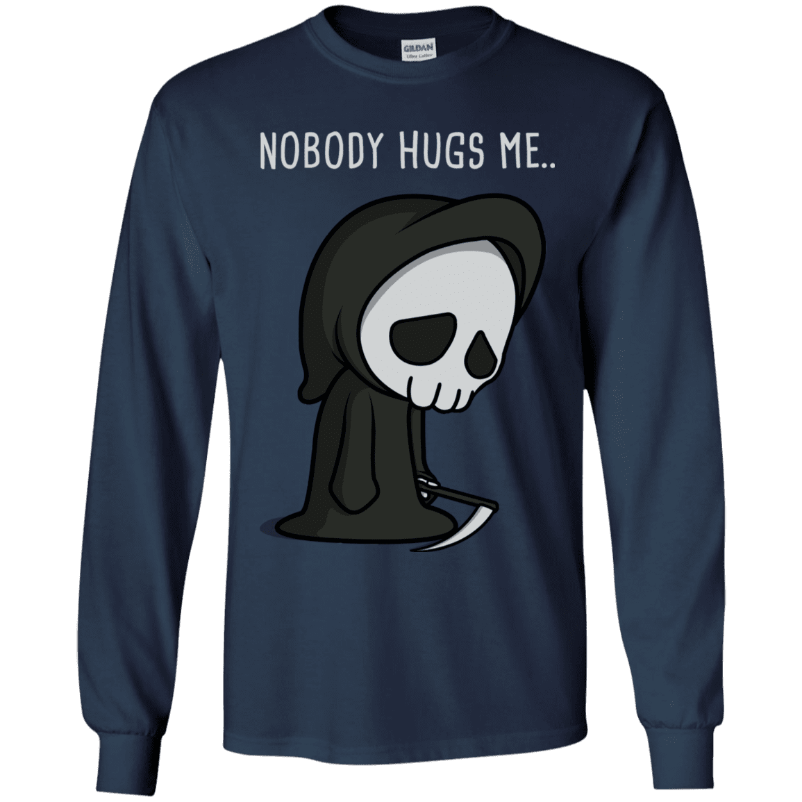 T-Shirts Navy / YS Nobody Hugs Me Youth Long Sleeve T-Shirt