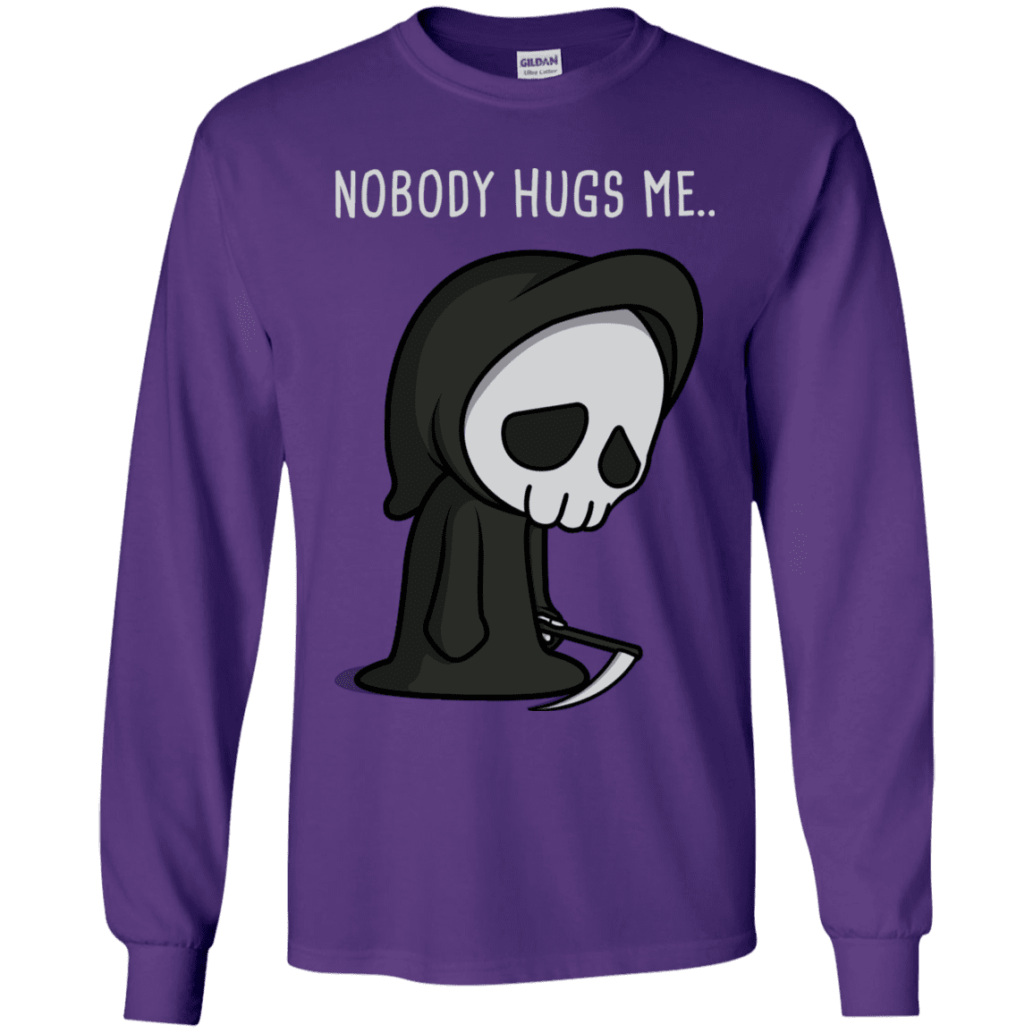 T-Shirts Purple / YS Nobody Hugs Me Youth Long Sleeve T-Shirt