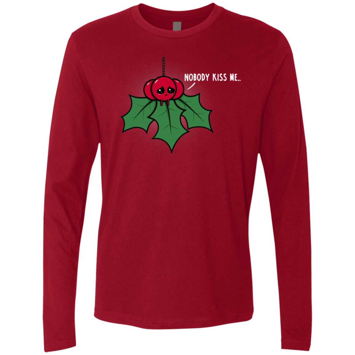 T-Shirts Cardinal / S Nobody Kiss Me Men's Premium Long Sleeve