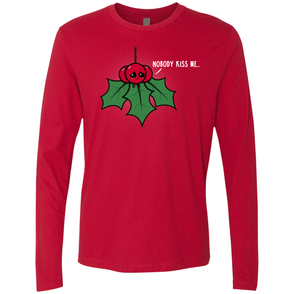 T-Shirts Red / S Nobody Kiss Me Men's Premium Long Sleeve