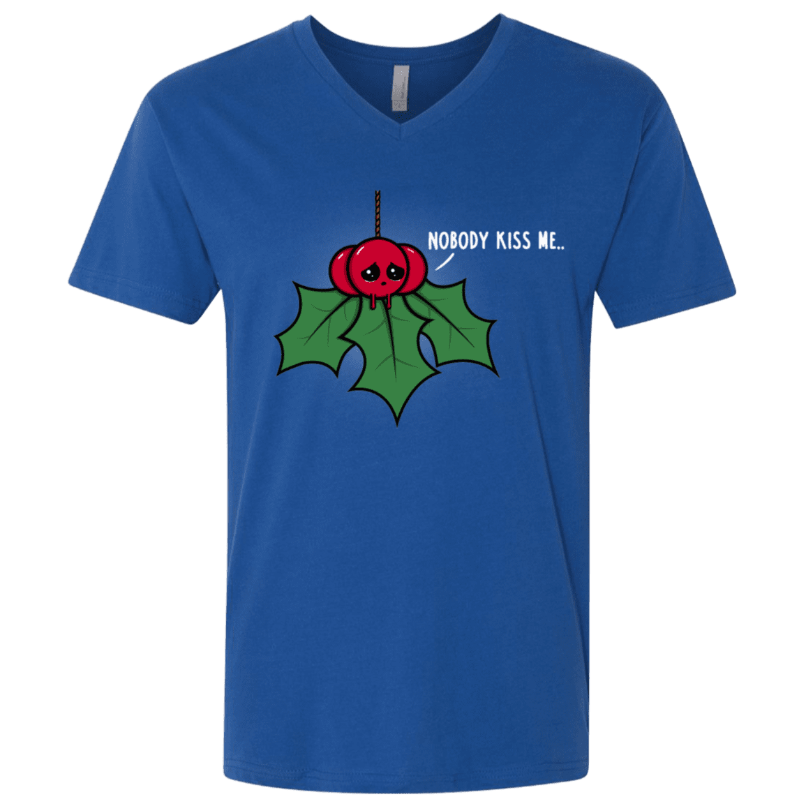 T-Shirts Royal / X-Small Nobody Kiss Me Men's Premium V-Neck