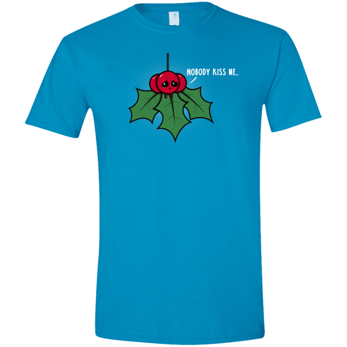 T-Shirts Sapphire / S Nobody Kiss Me Men's Semi-Fitted Softstyle