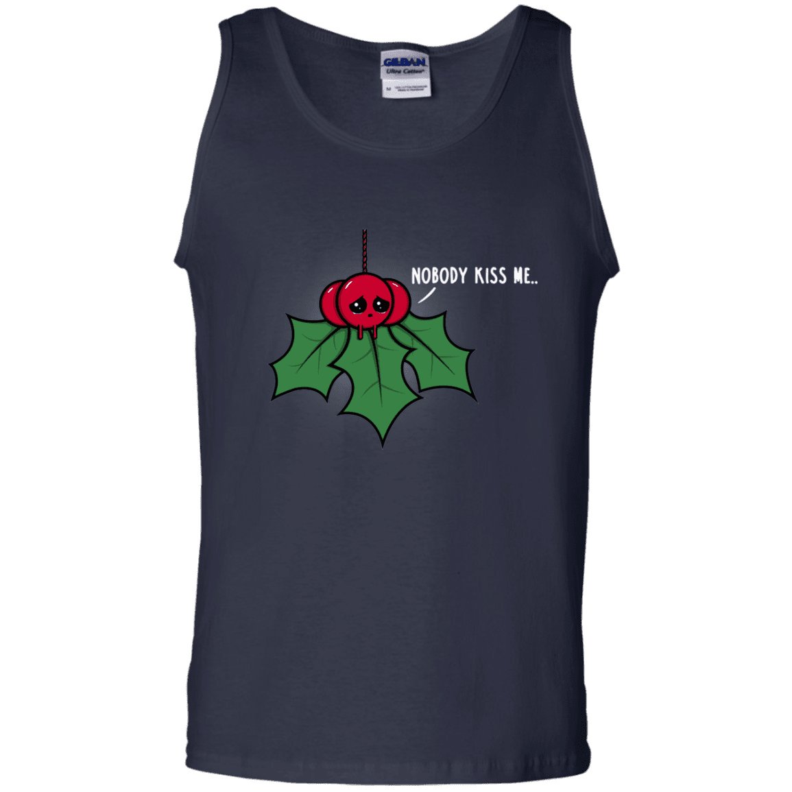 T-Shirts Navy / S Nobody Kiss Me Men's Tank Top