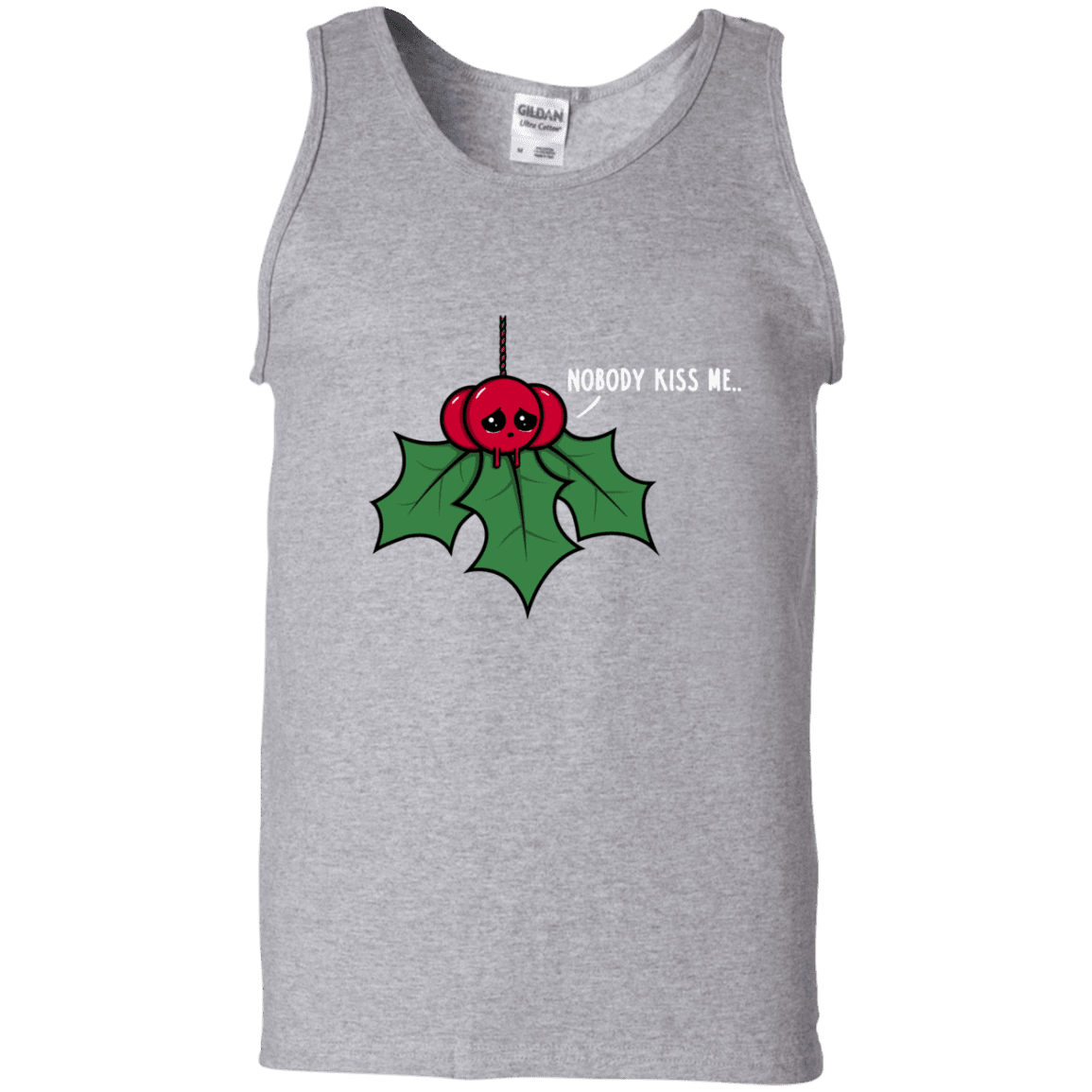 T-Shirts Sport Grey / S Nobody Kiss Me Men's Tank Top