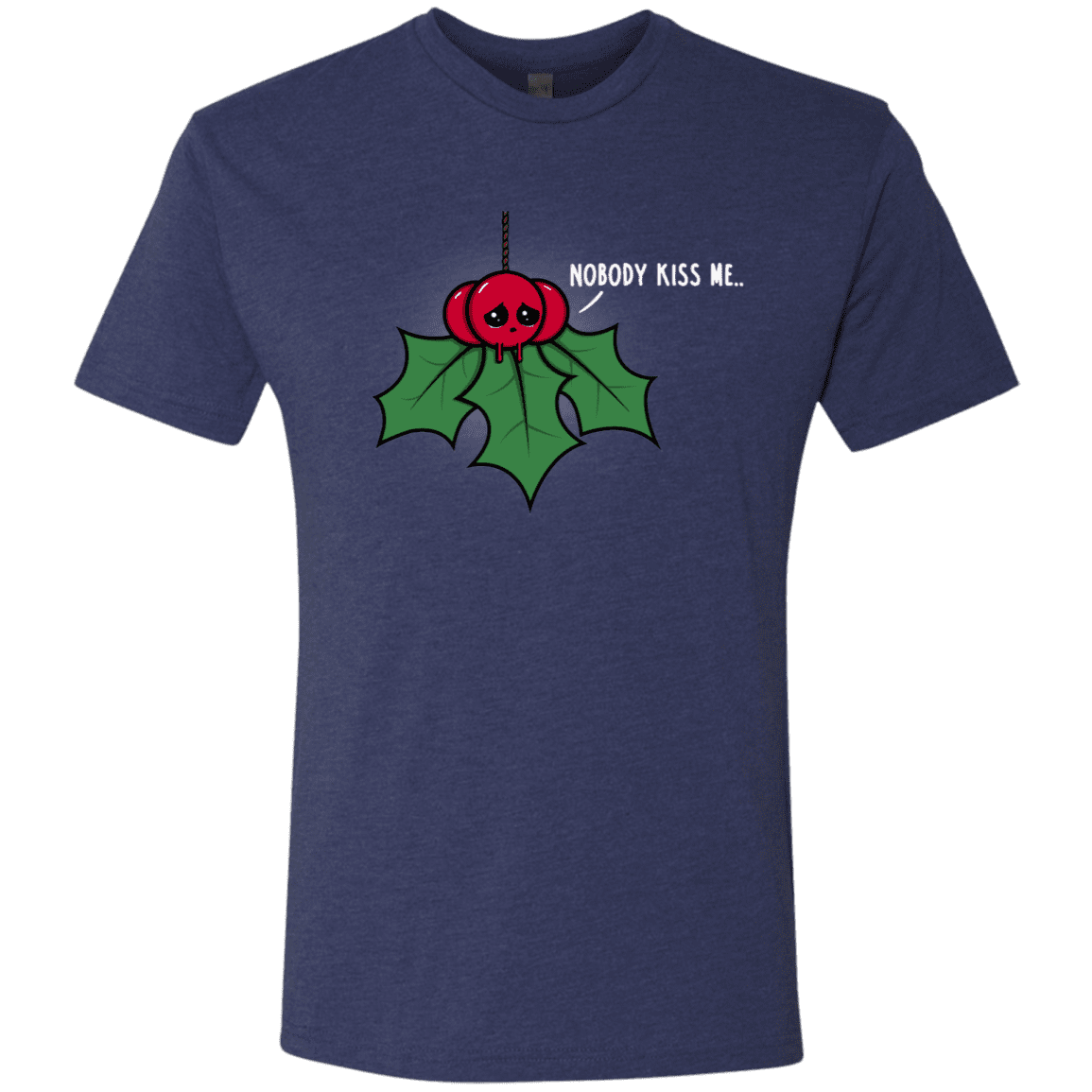 T-Shirts Vintage Navy / S Nobody Kiss Me Men's Triblend T-Shirt