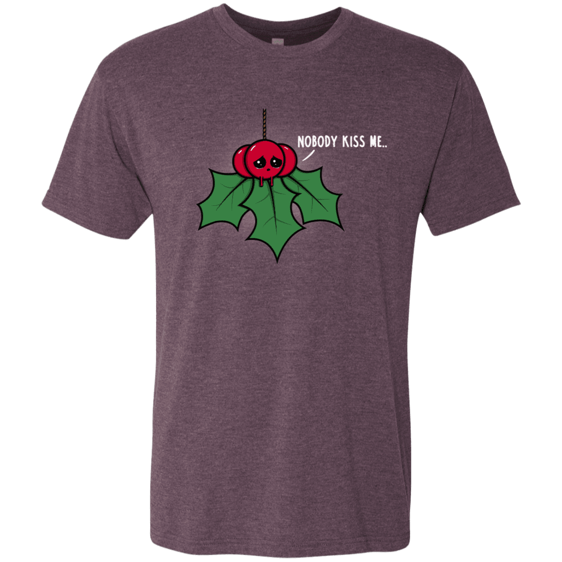 T-Shirts Vintage Purple / S Nobody Kiss Me Men's Triblend T-Shirt