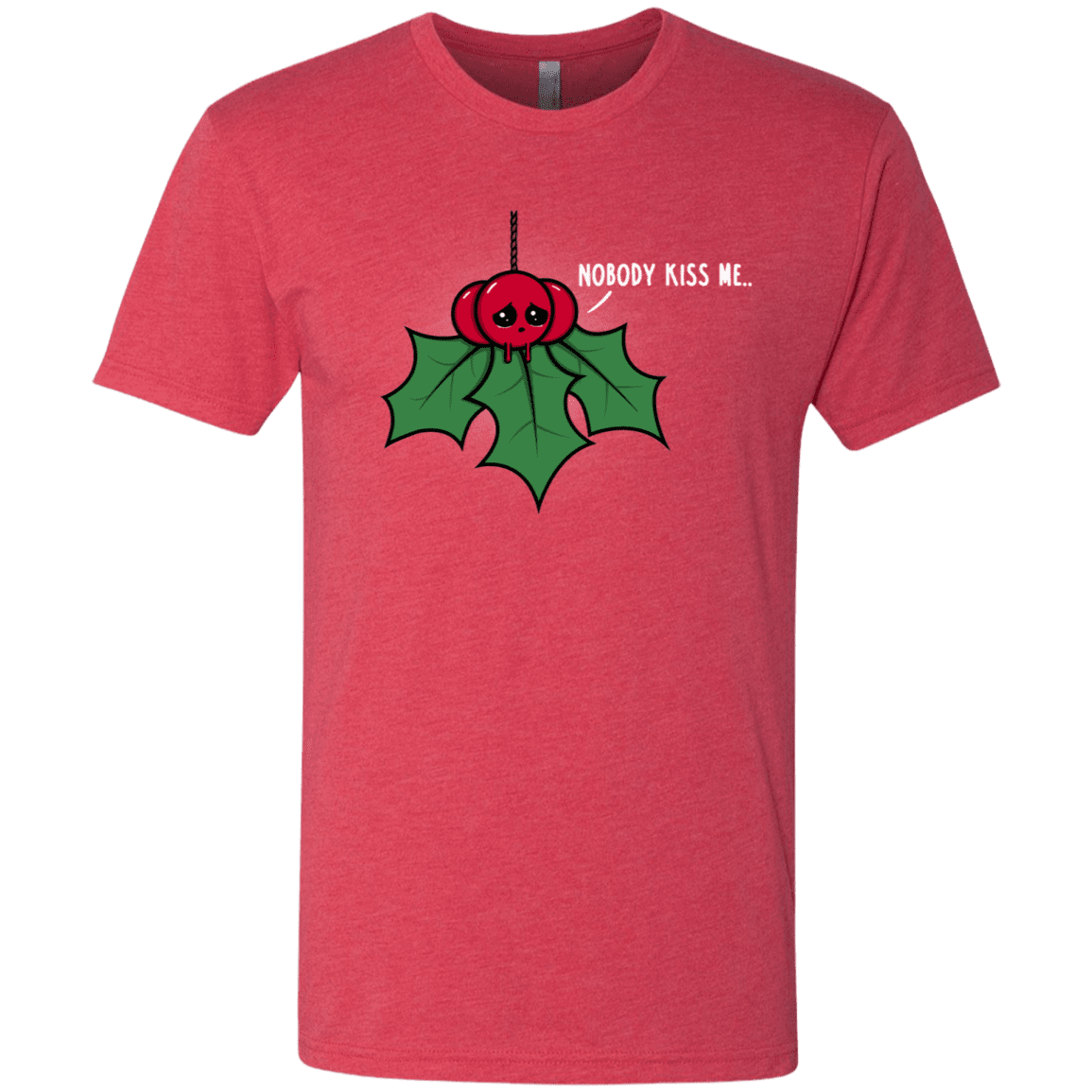 T-Shirts Vintage Red / S Nobody Kiss Me Men's Triblend T-Shirt