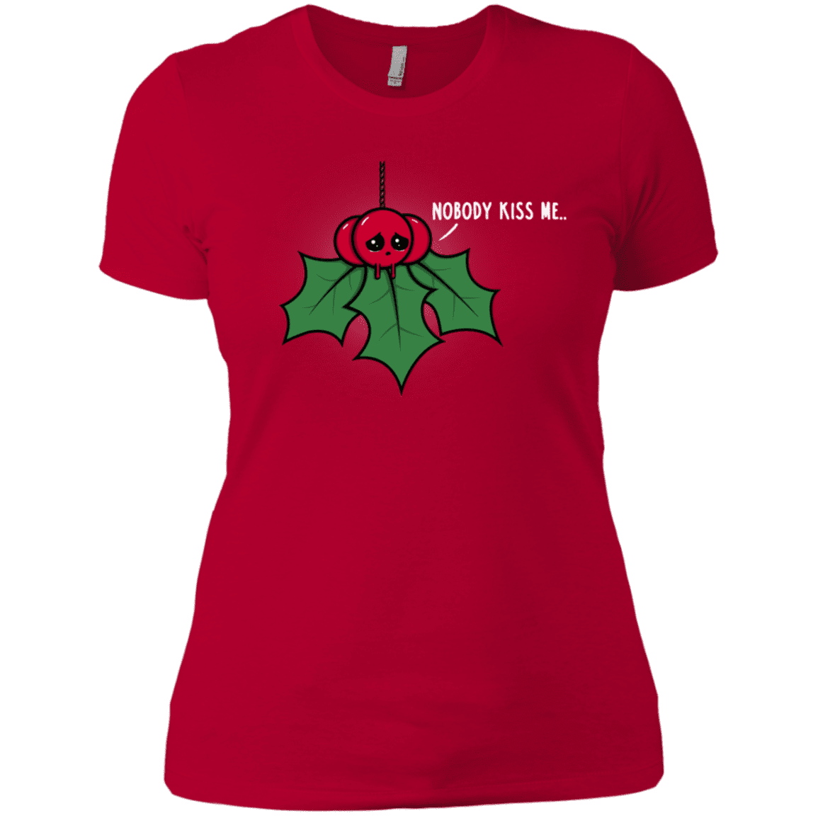 T-Shirts Red / X-Small Nobody Kiss Me Women's Premium T-Shirt