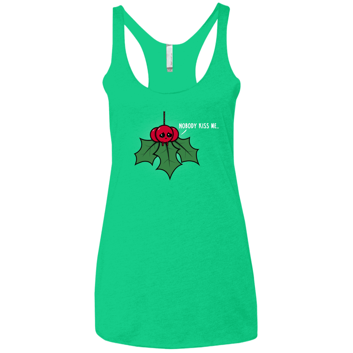 T-Shirts Envy / X-Small Nobody Kiss Me Women's Triblend Racerback Tank