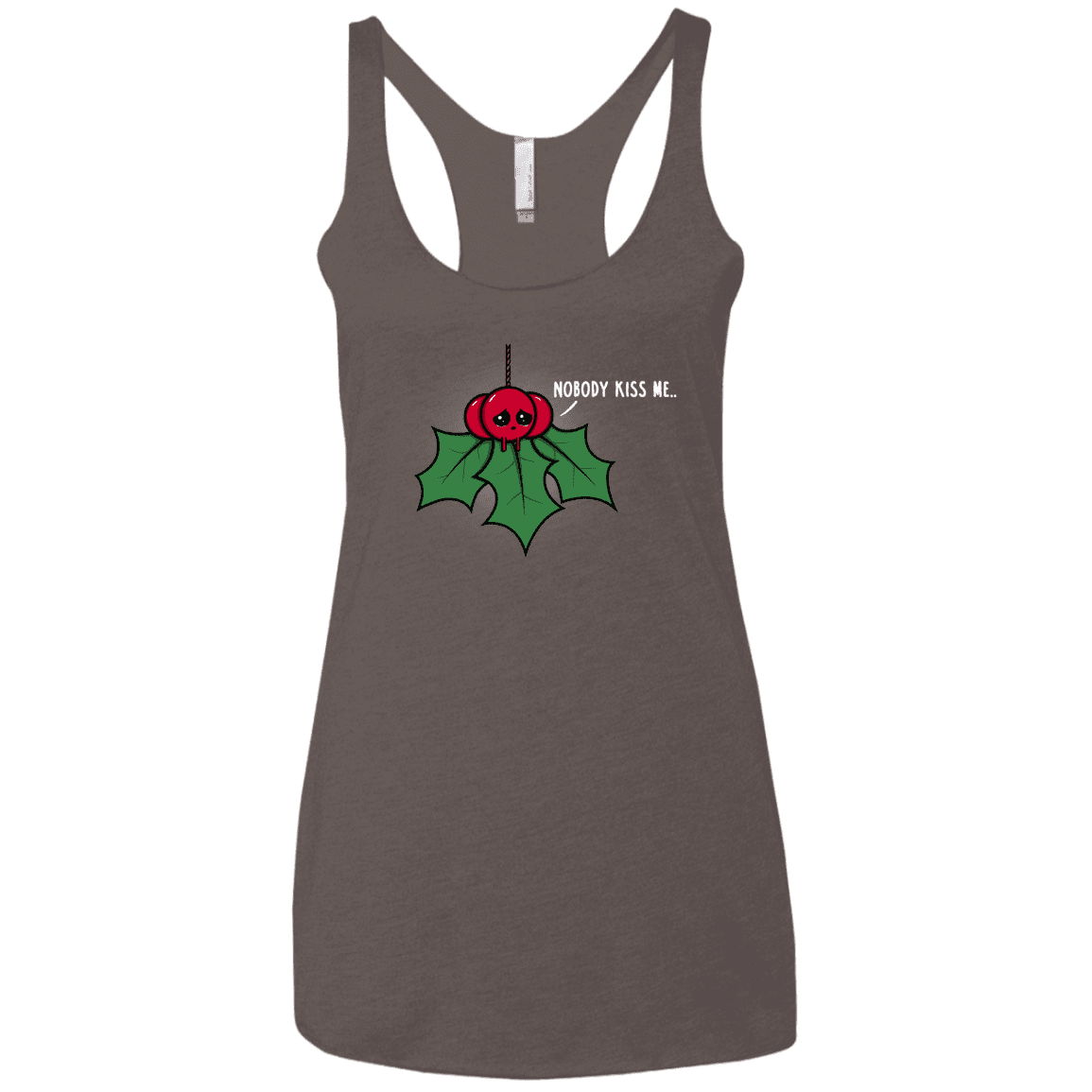 T-Shirts Macchiato / X-Small Nobody Kiss Me Women's Triblend Racerback Tank