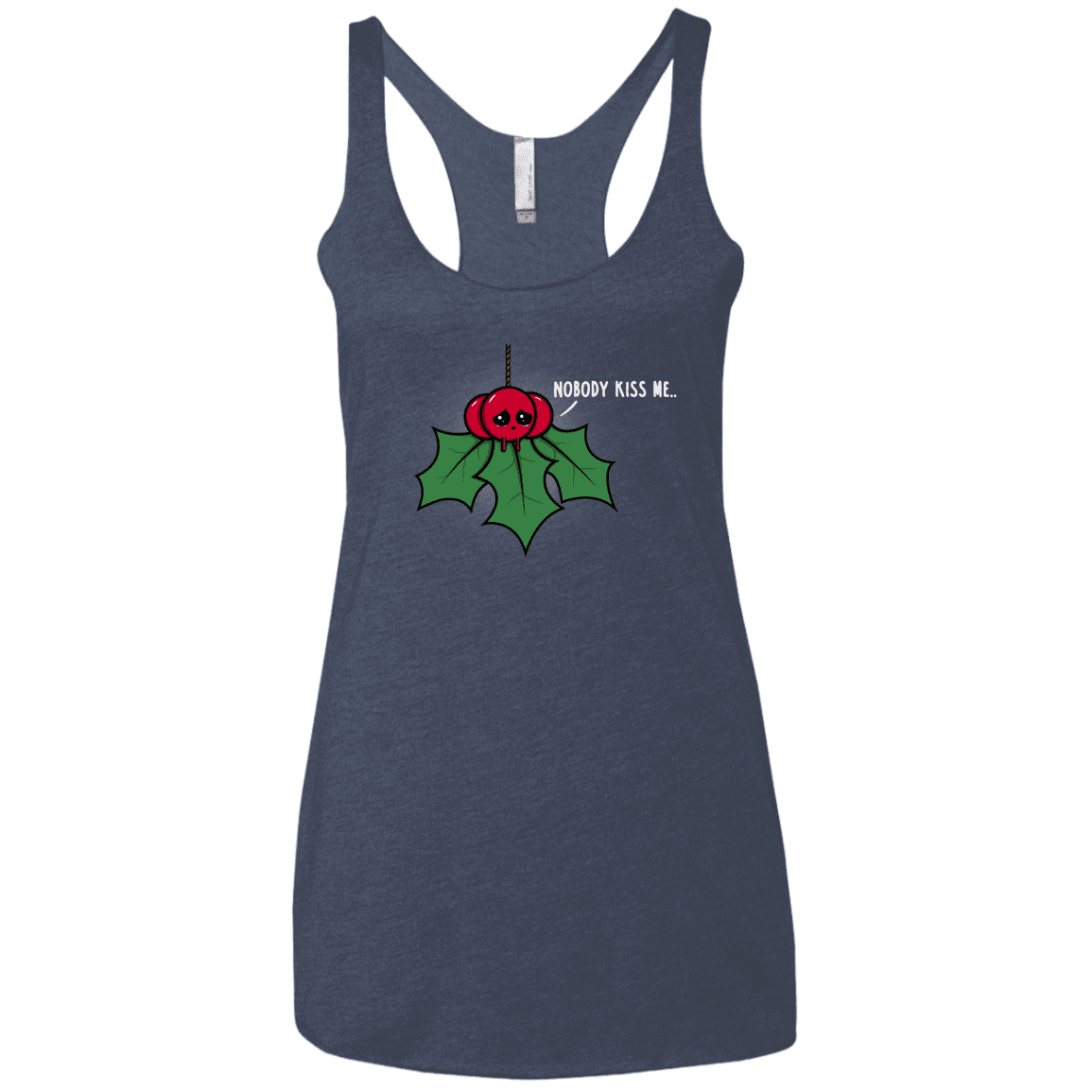 T-Shirts Vintage Navy / X-Small Nobody Kiss Me Women's Triblend Racerback Tank