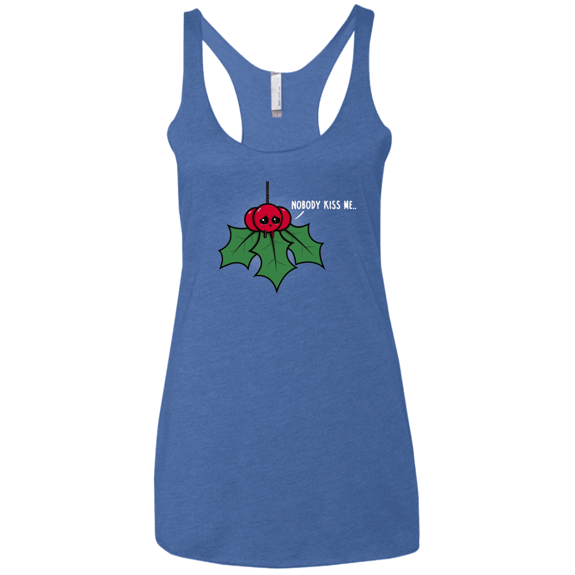 T-Shirts Vintage Royal / X-Small Nobody Kiss Me Women's Triblend Racerback Tank