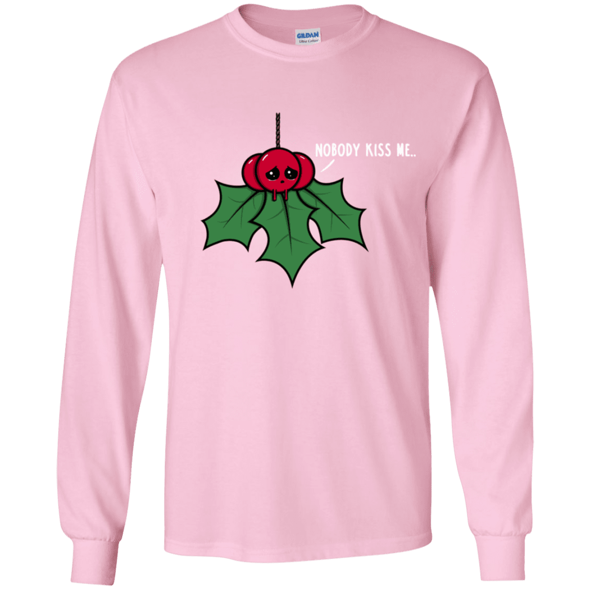 T-Shirts Light Pink / YS Nobody Kiss Me Youth Long Sleeve T-Shirt