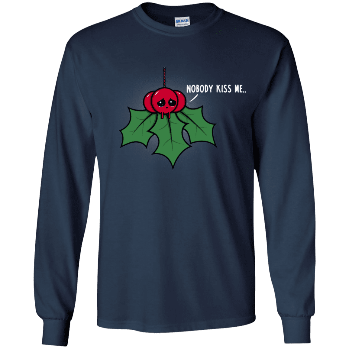 T-Shirts Navy / YS Nobody Kiss Me Youth Long Sleeve T-Shirt