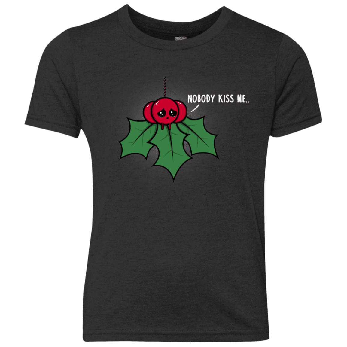 T-Shirts Vintage Black / YXS Nobody Kiss Me Youth Triblend T-Shirt