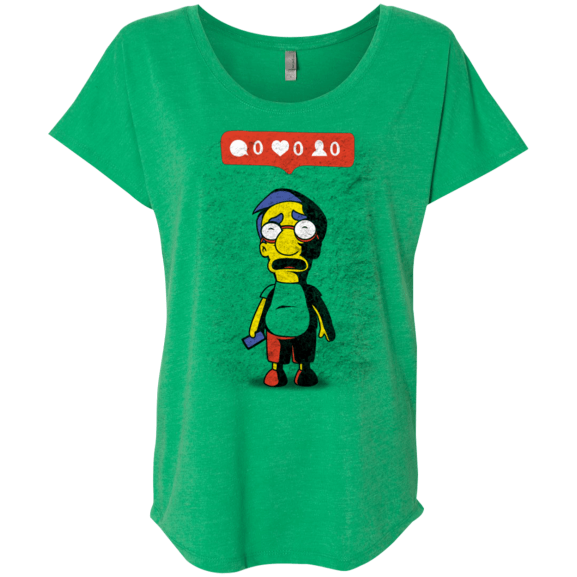 T-Shirts Envy / X-Small Nobody Likes Him Triblend Dolman Sleeve