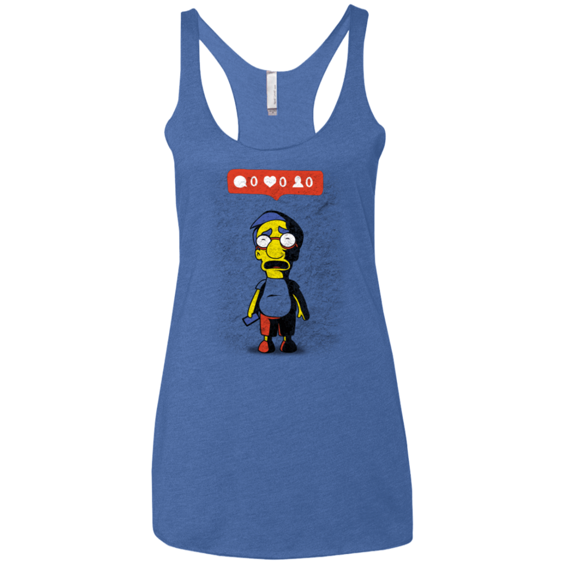 T-Shirts Vintage Royal / X-Small Nobody Likes Him Women's Triblend Racerback Tank