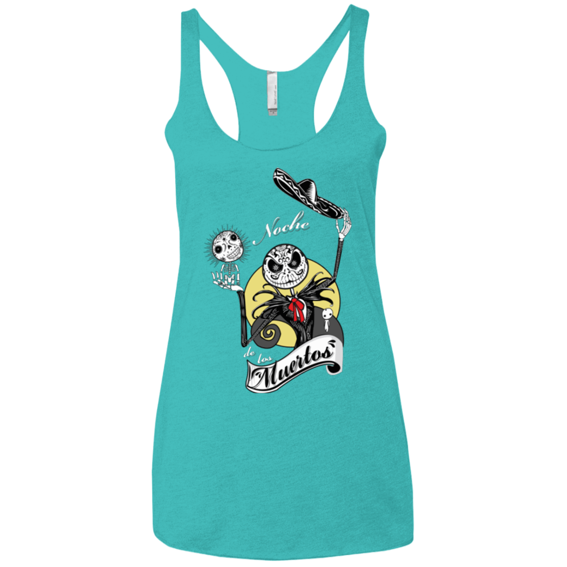 T-Shirts Tahiti Blue / X-Small Noche de los Muertos Women's Triblend Racerback Tank