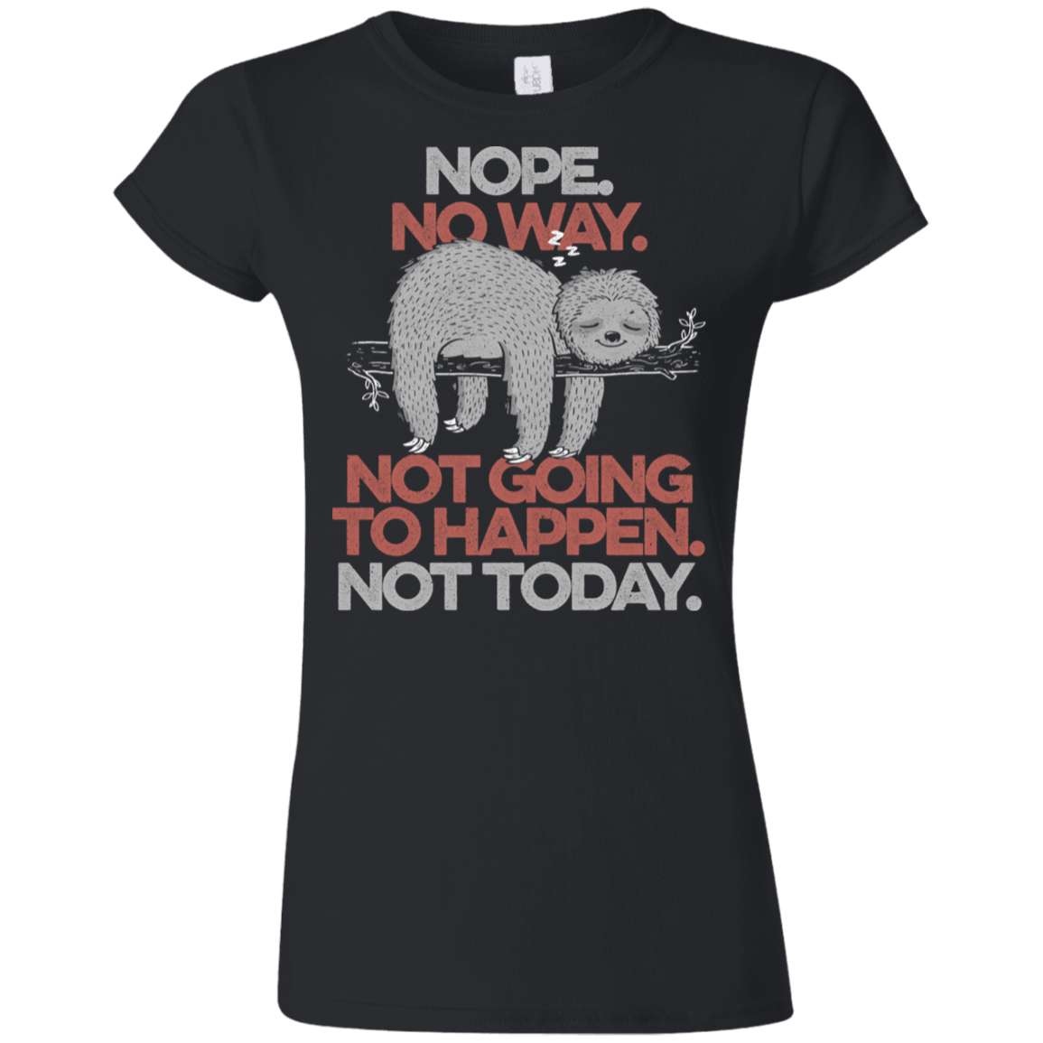 T-Shirts Black / S Nope No Way Junior Slimmer-Fit T-Shirt