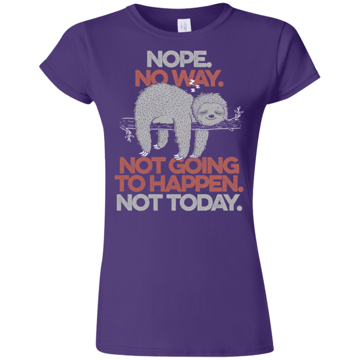 T-Shirts Purple / S Nope No Way Junior Slimmer-Fit T-Shirt