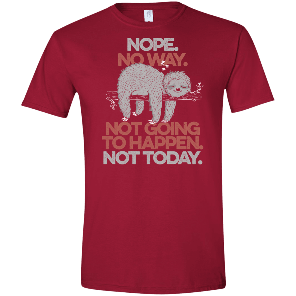T-Shirts Cardinal Red / S Nope No Way Men's Semi-Fitted Softstyle