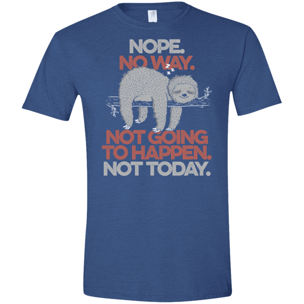 T-Shirts Heather Royal / X-Small Nope No Way Men's Semi-Fitted Softstyle