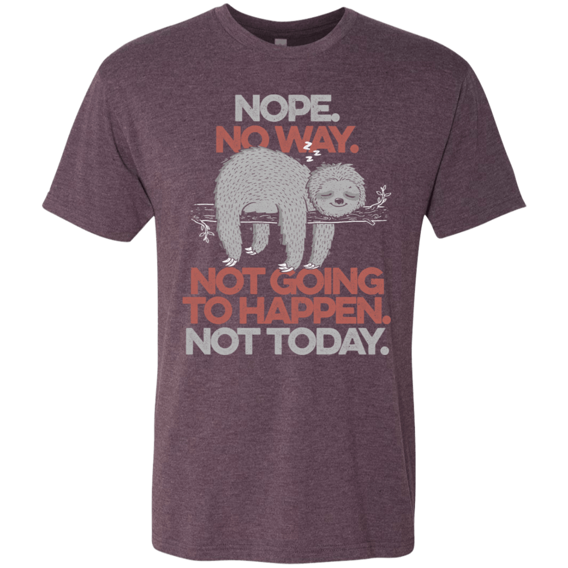 T-Shirts Vintage Purple / S Nope No Way Men's Triblend T-Shirt