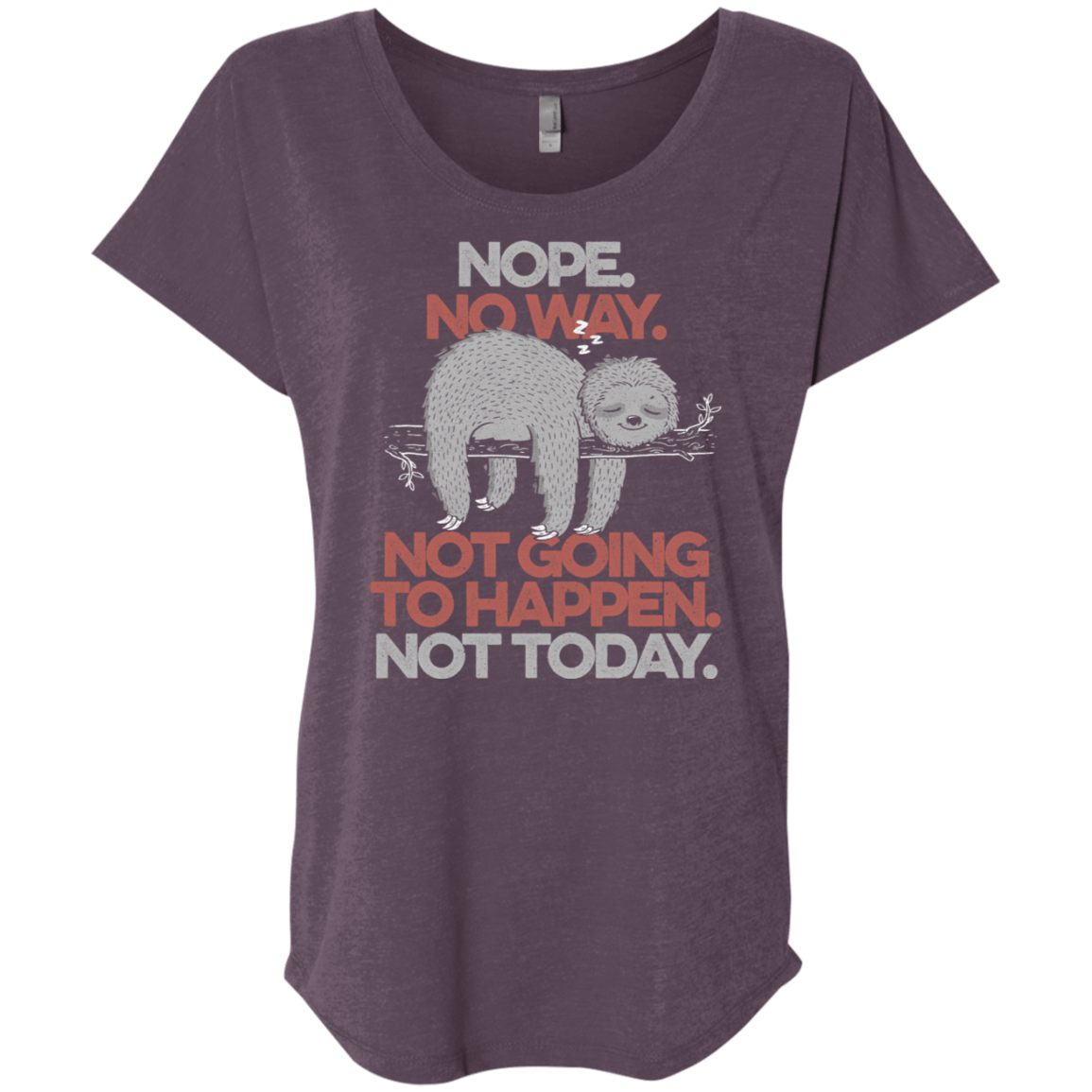 T-Shirts Vintage Purple / X-Small Nope No Way Triblend Dolman Sleeve