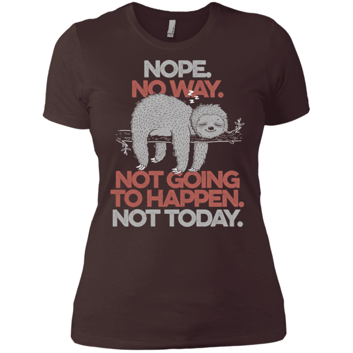 T-Shirts Dark Chocolate / X-Small Nope No Way Women's Premium T-Shirt