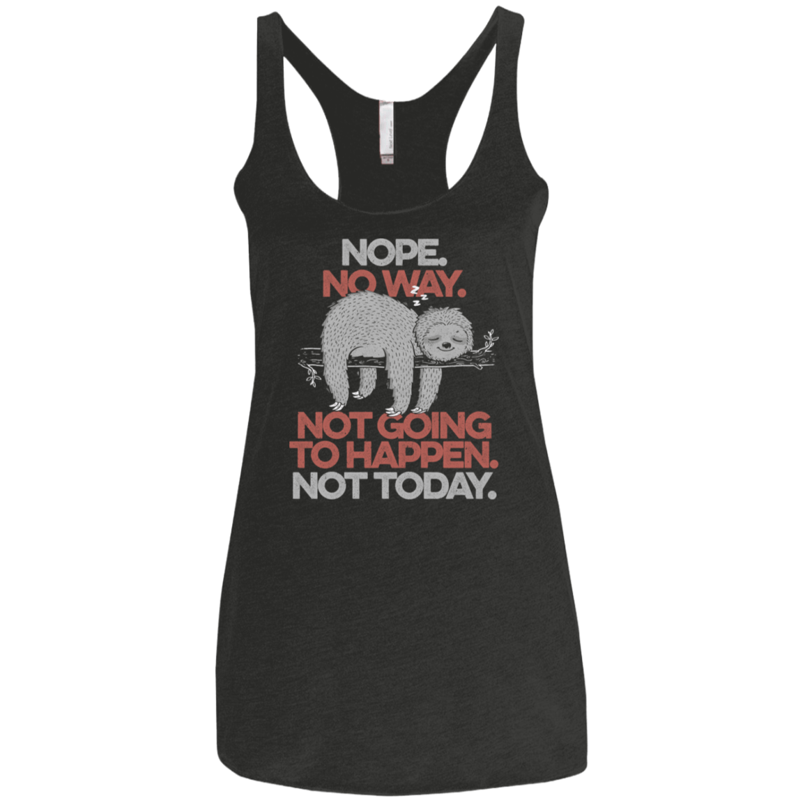 T-Shirts Vintage Black / X-Small Nope No Way Women's Triblend Racerback Tank