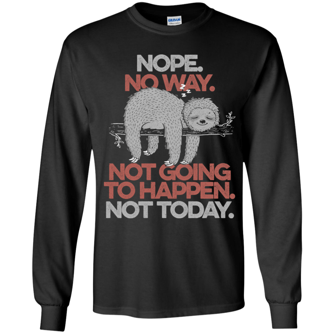 T-Shirts Black / YS Nope No Way Youth Long Sleeve T-Shirt