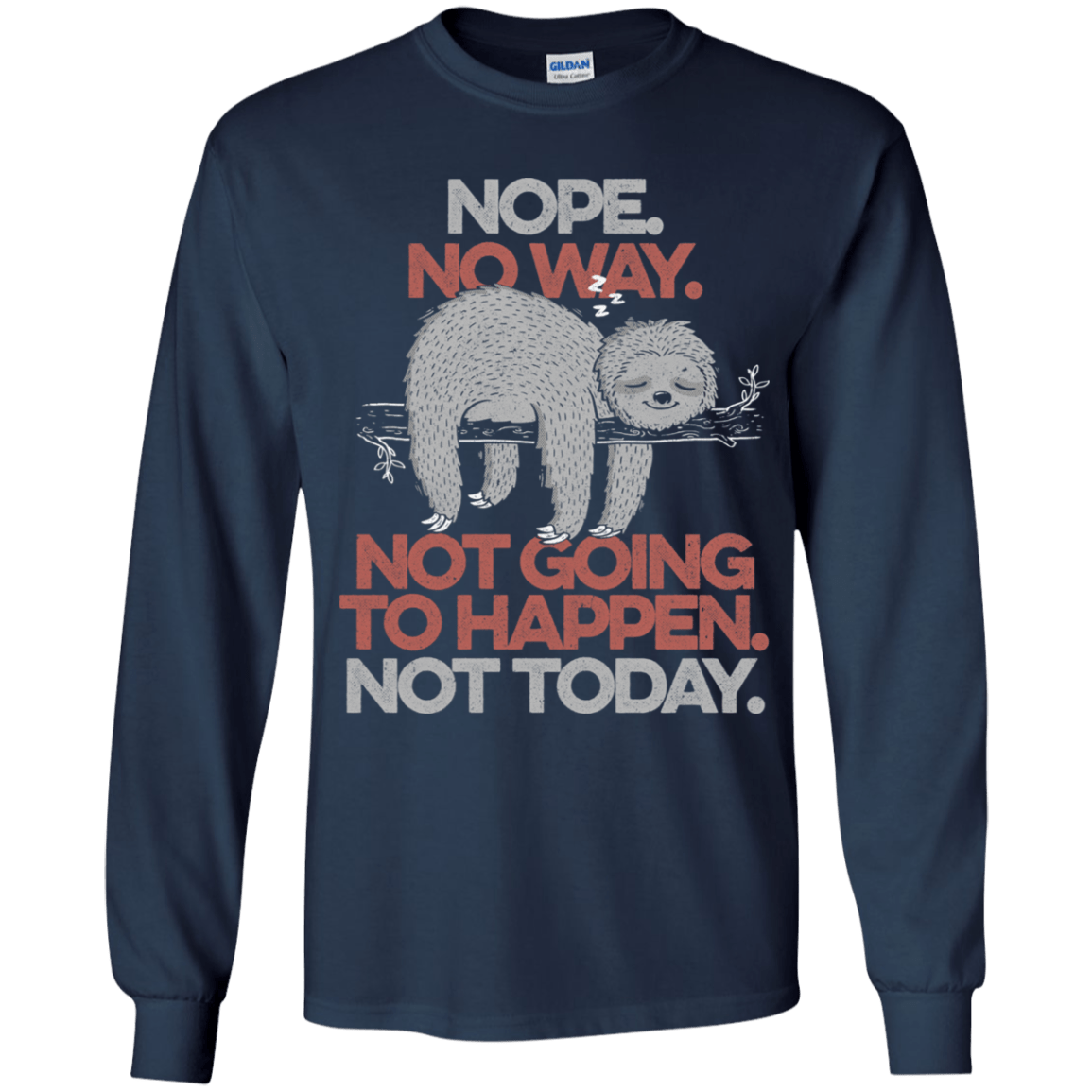 T-Shirts Navy / YS Nope No Way Youth Long Sleeve T-Shirt