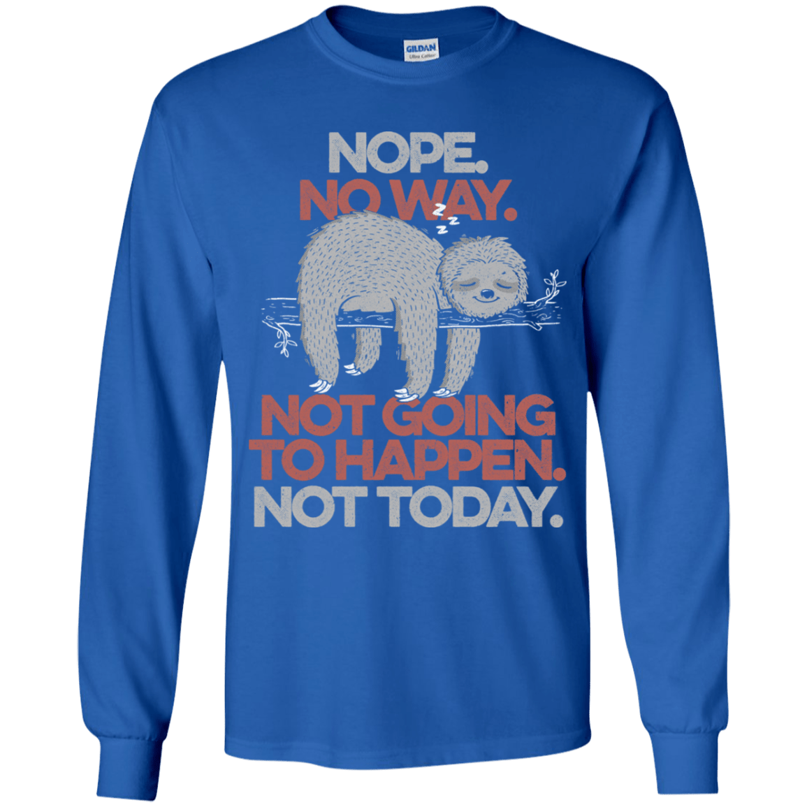 T-Shirts Royal / YS Nope No Way Youth Long Sleeve T-Shirt