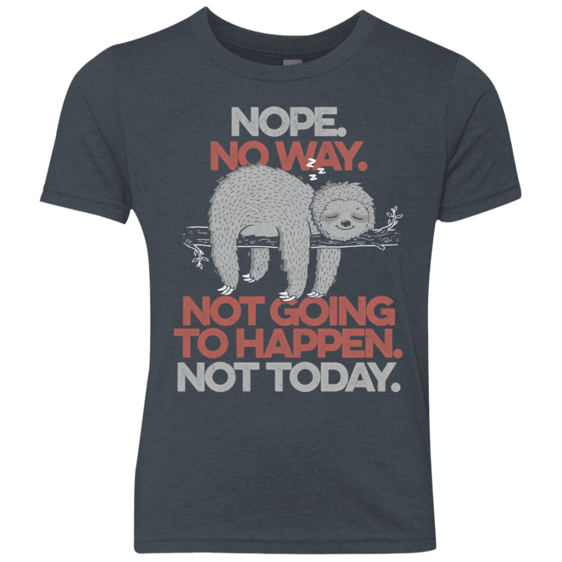 T-Shirts Vintage Navy / YXS Nope No Way Youth Triblend T-Shirt