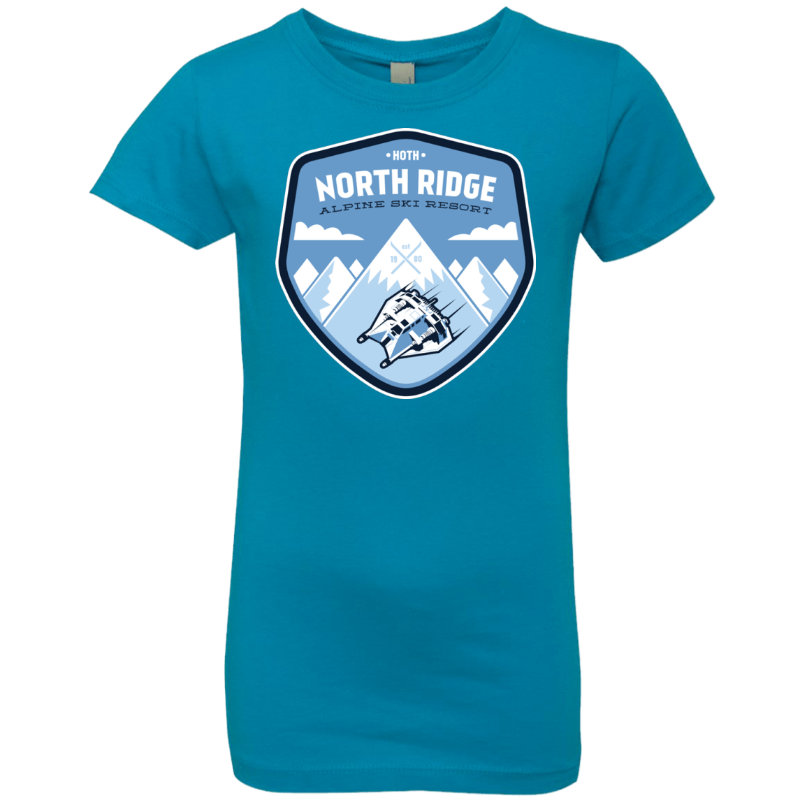 T-Shirts Turquoise / YXS North Ridge Ski Resort Girls Premium T-Shirt