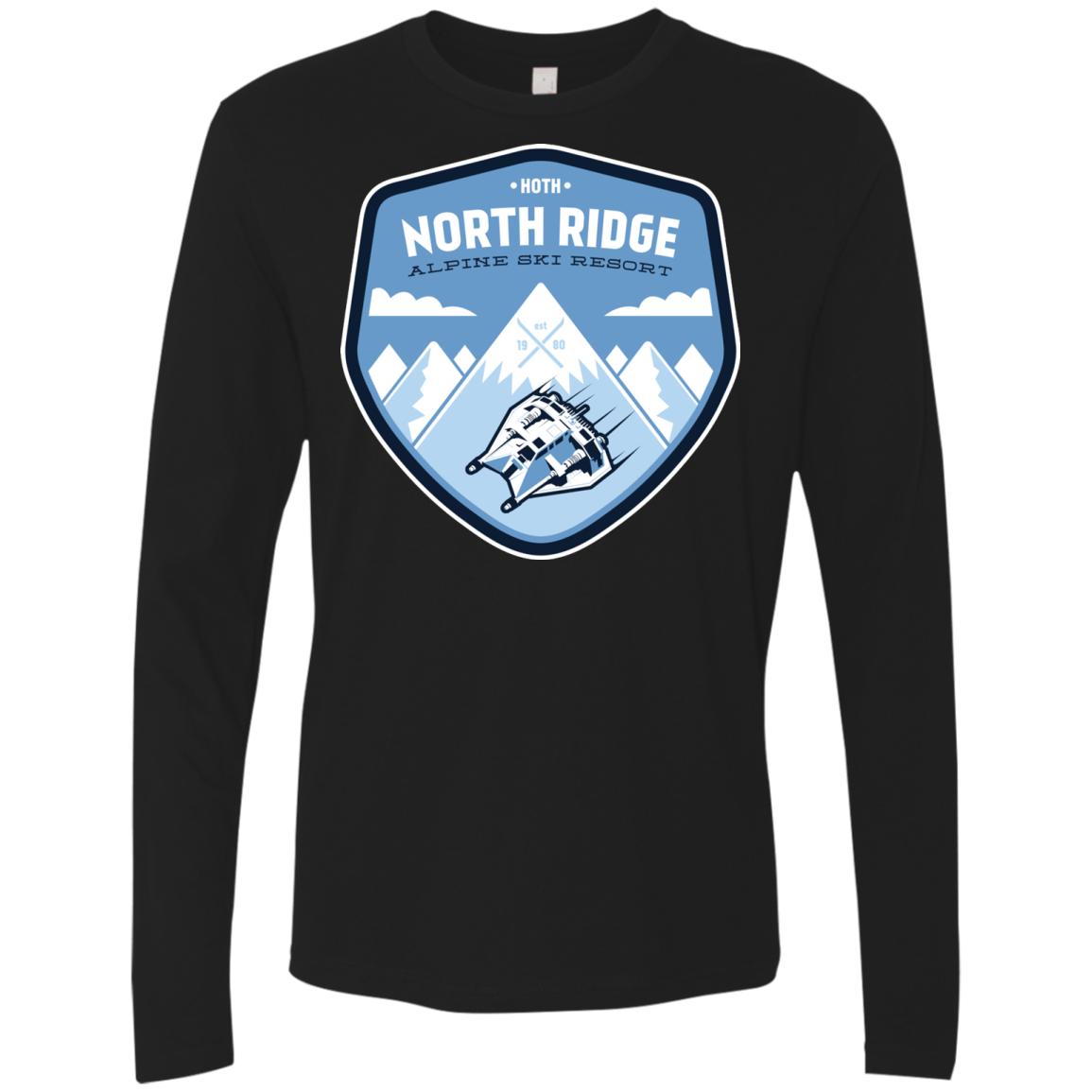 T-Shirts Black / Small North Ridge Ski Resort Men's Premium Long Sleeve
