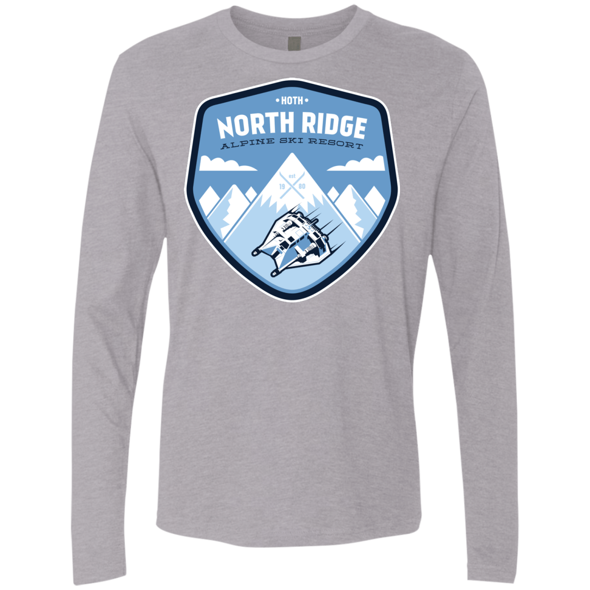 T-Shirts Heather Grey / Small North Ridge Ski Resort Men's Premium Long Sleeve