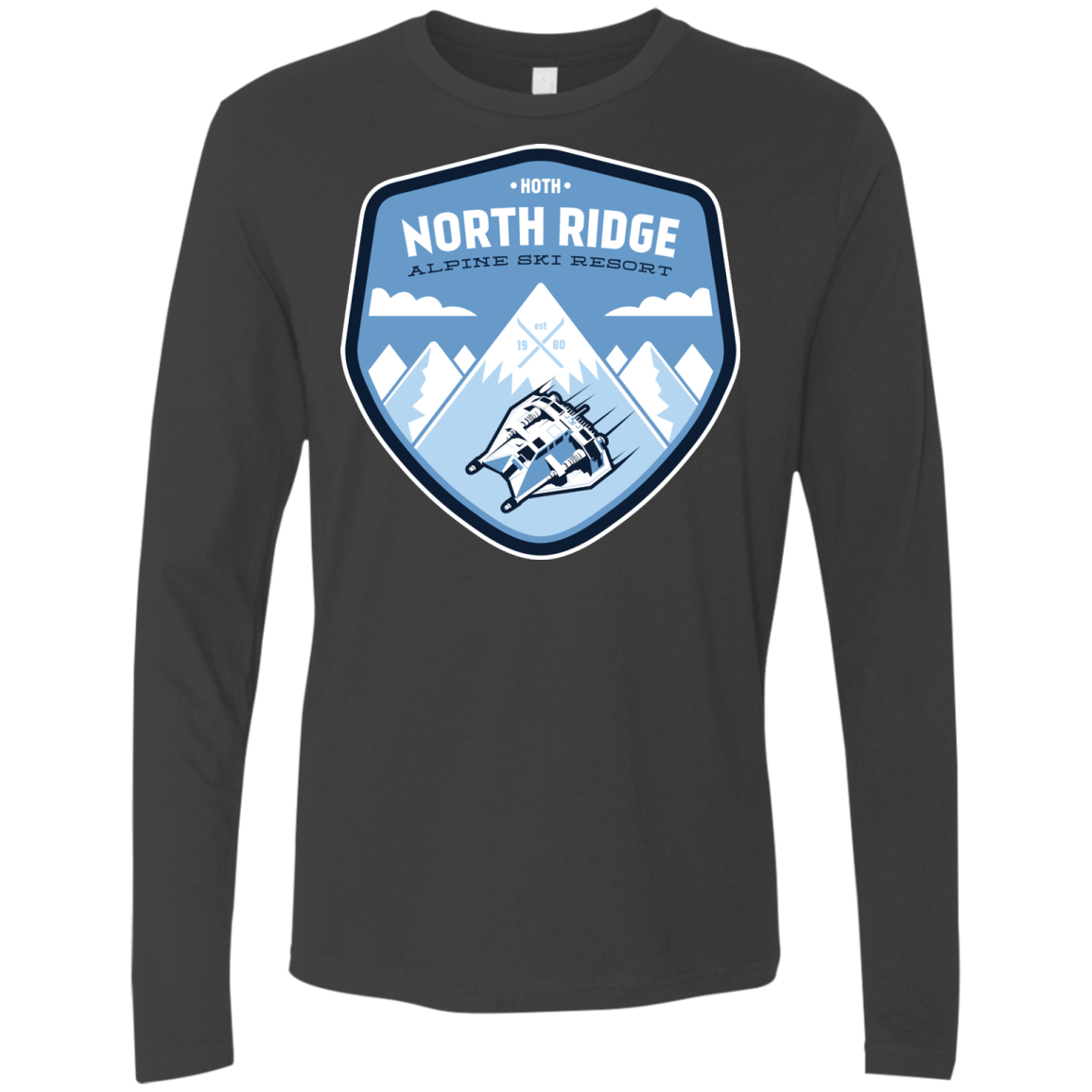 T-Shirts Heavy Metal / Small North Ridge Ski Resort Men's Premium Long Sleeve
